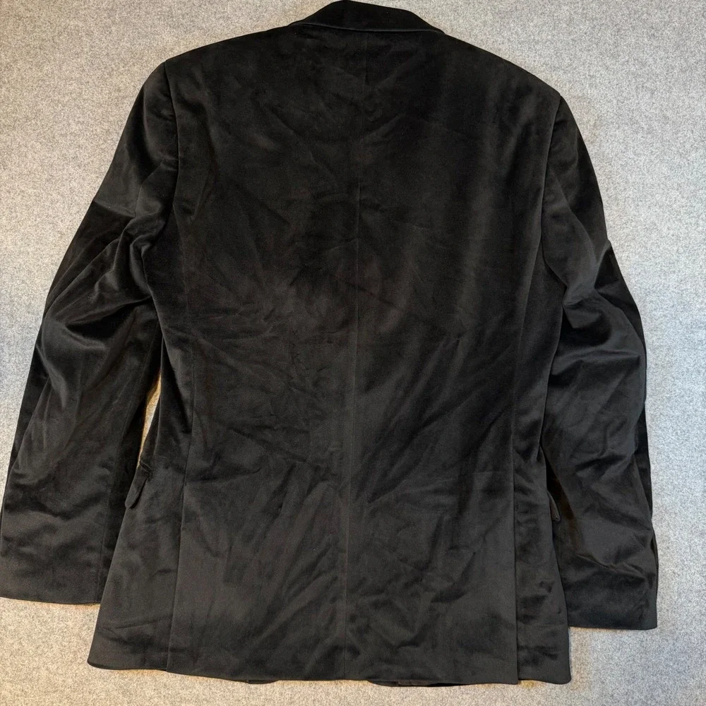 Bar III Mens Slim Fit Black Velvet Blazer Sport Coat Jacket 38R New With Tags